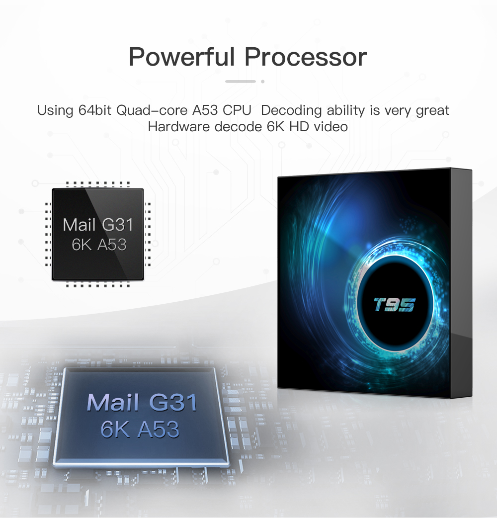 [HCM]Android tivi box T95 H616 mới 4GB RAM 32GB ROM android 10 bluetooth và wifi kép