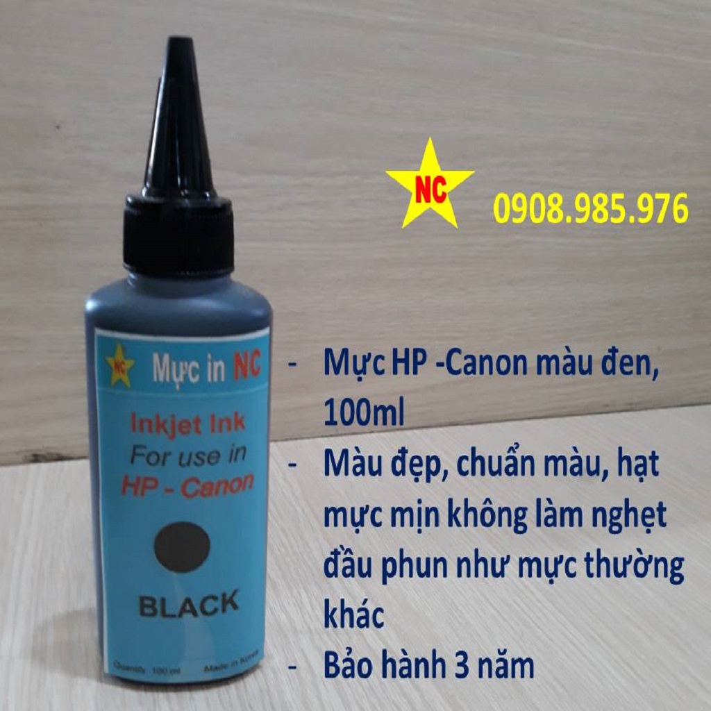 Mực HP 1010, 1000, 1115, 680, 5820, 5810, Ink Tank 315, 415. Chai mực in bơm, đổ máy in phun màu HP deskjet