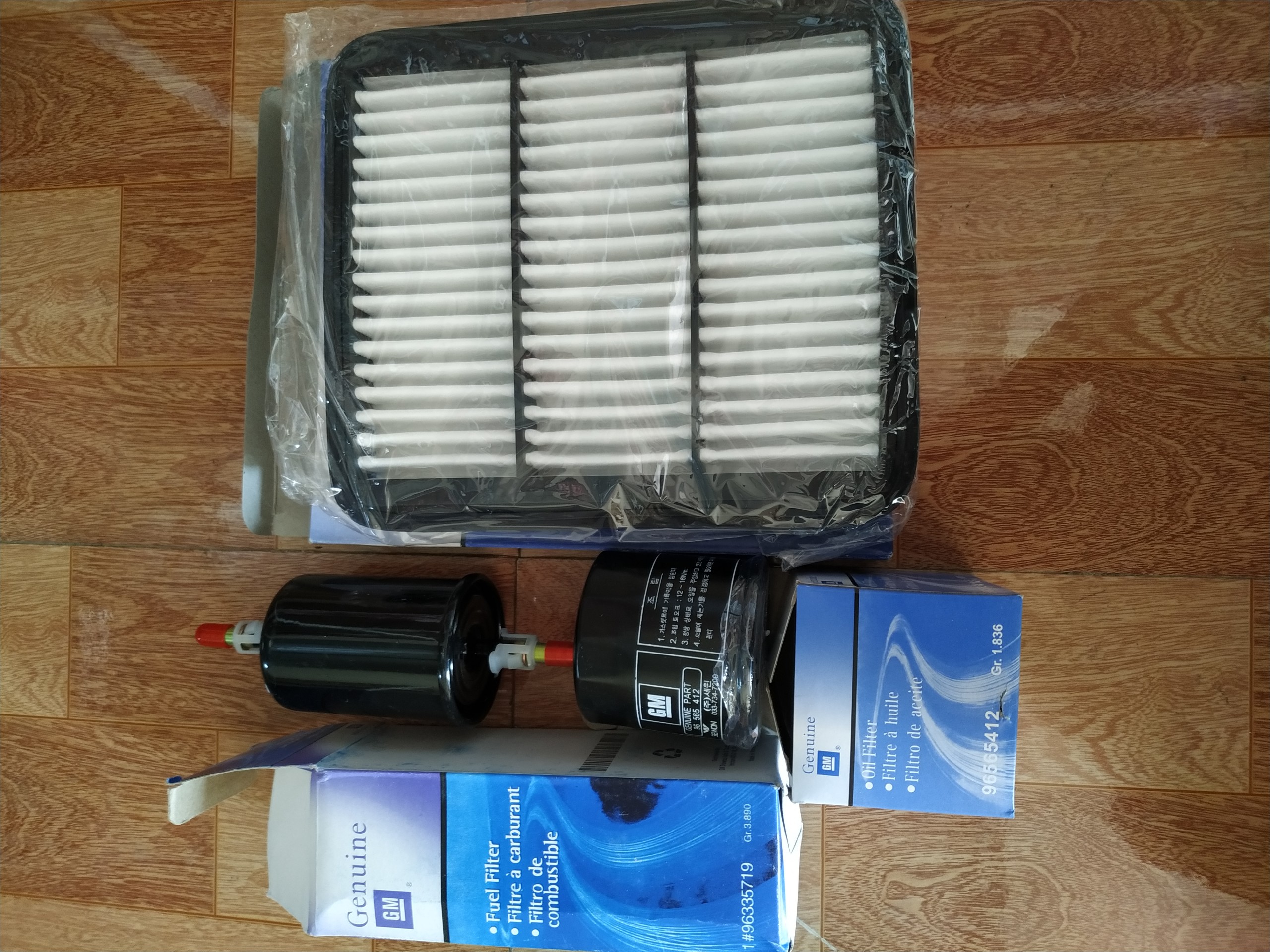 Combo lọc gió, lọc dầu, lọc xăng spark , matiz 3