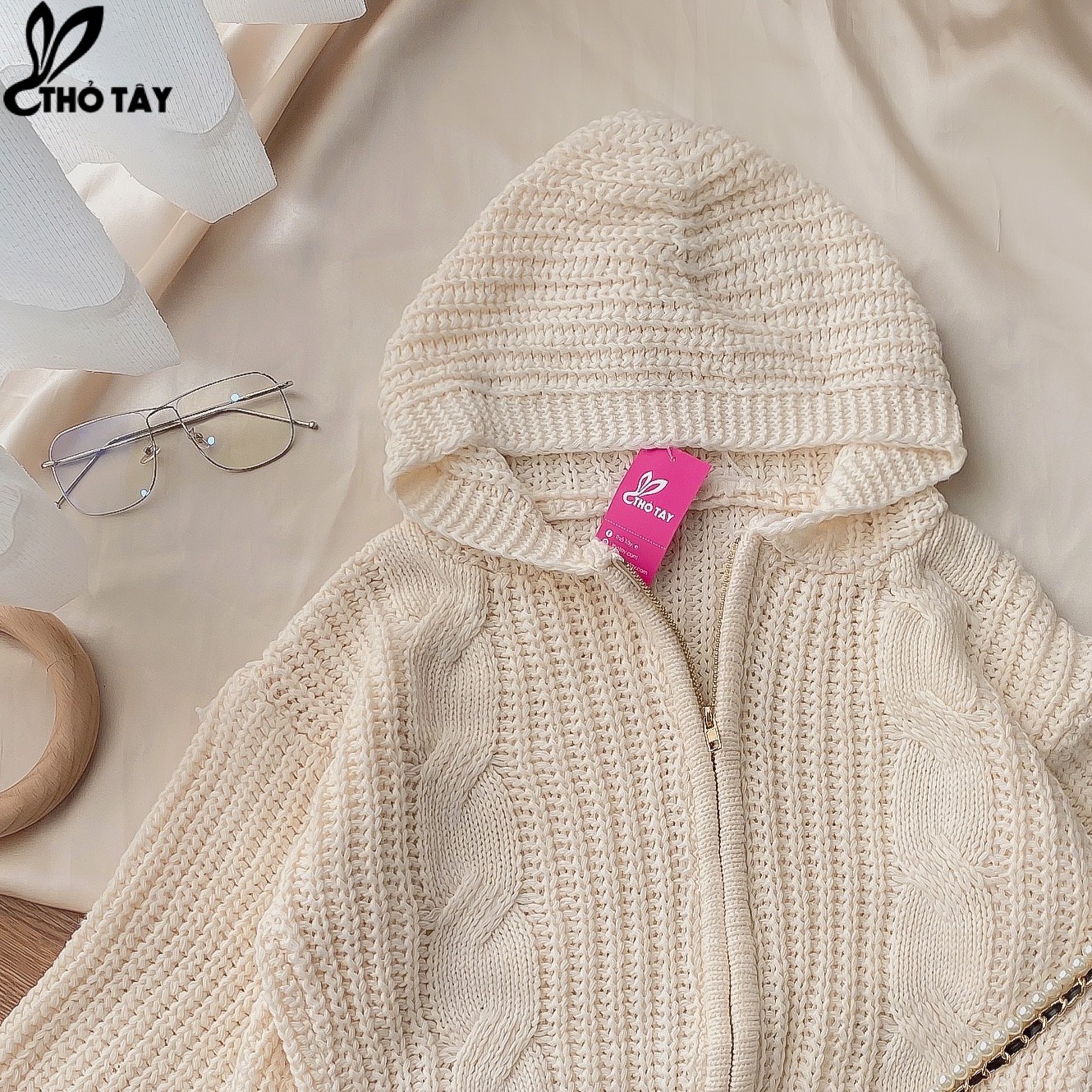 Áo Khoác Nữ Len Dệt - THỎ TÂY A229C115