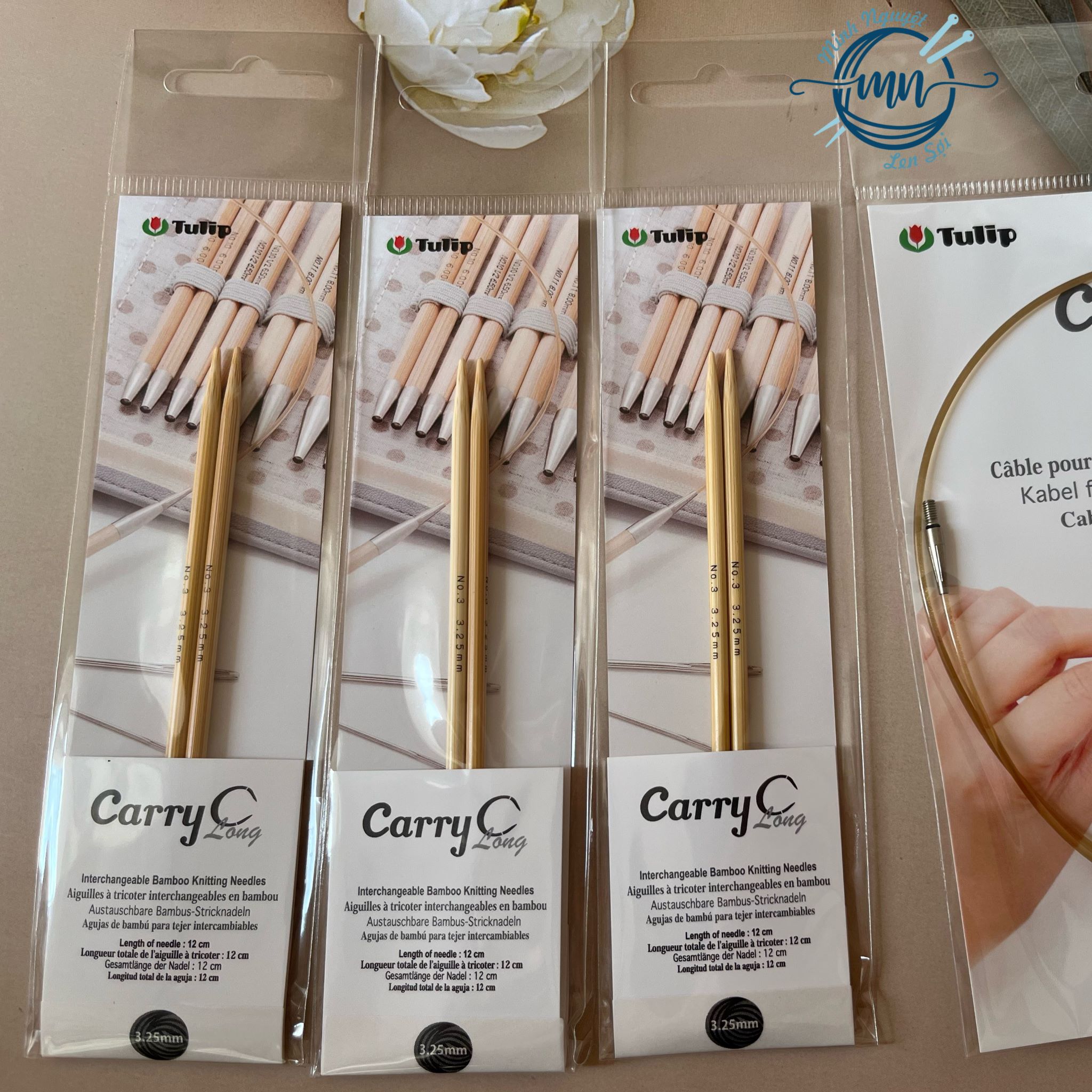 Kim đan tre - Tulip® CarryC Interchangeable Bamboo Long Knitting Needle