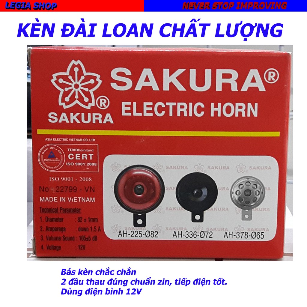 KÈN XE MÁY - CÒI XE MÁ SAKURA Y ĐỎ