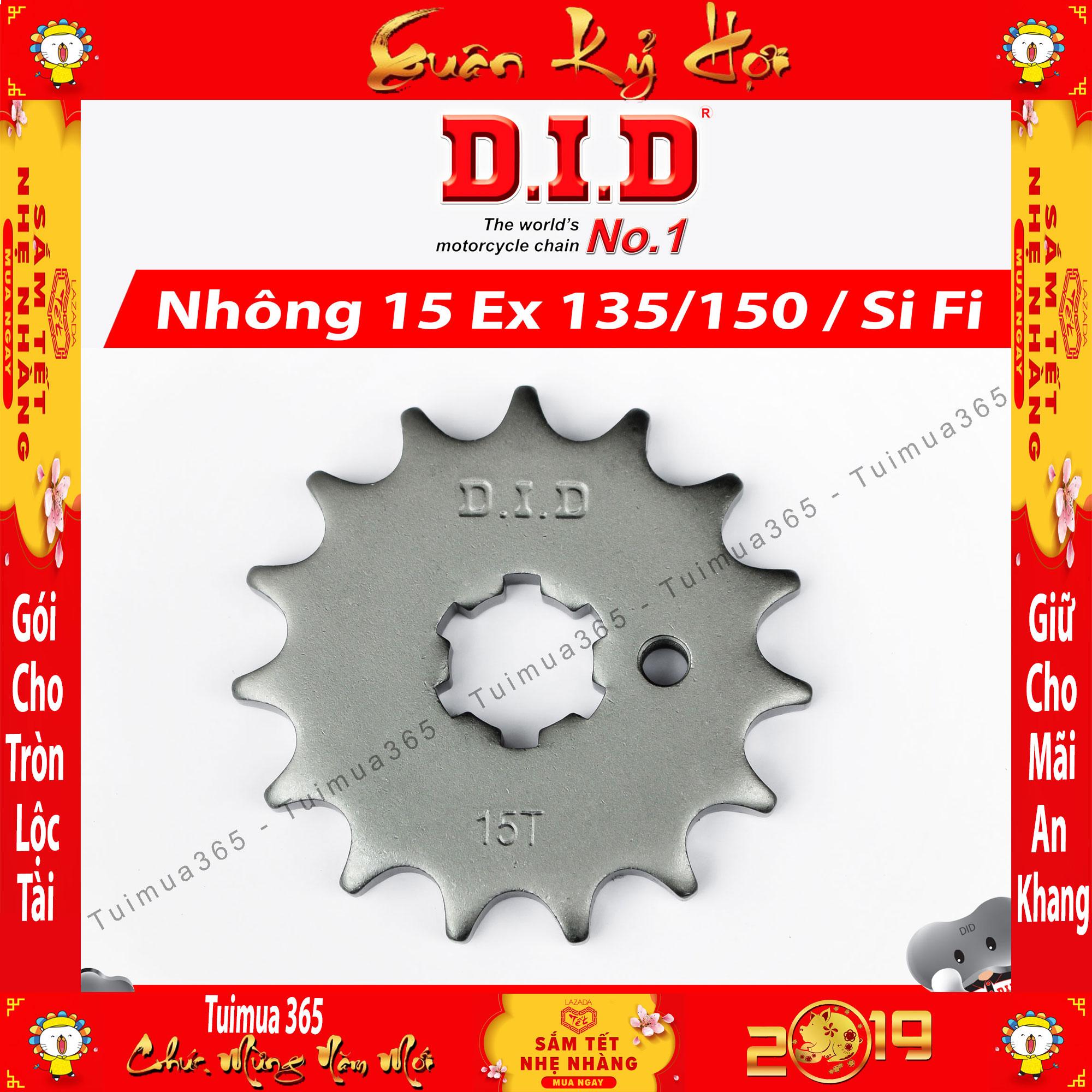 Nhông 15T DID cho Yamaha Exciter 135 / Exciter 150cc ( Thái Lan )