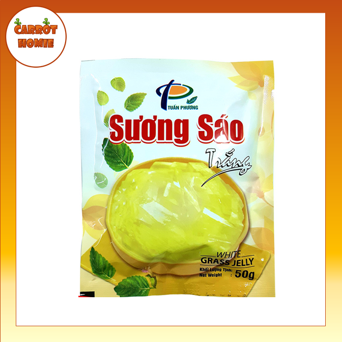 Thạch sương sáo trắng 50g (Có hạt é bên trong gói)