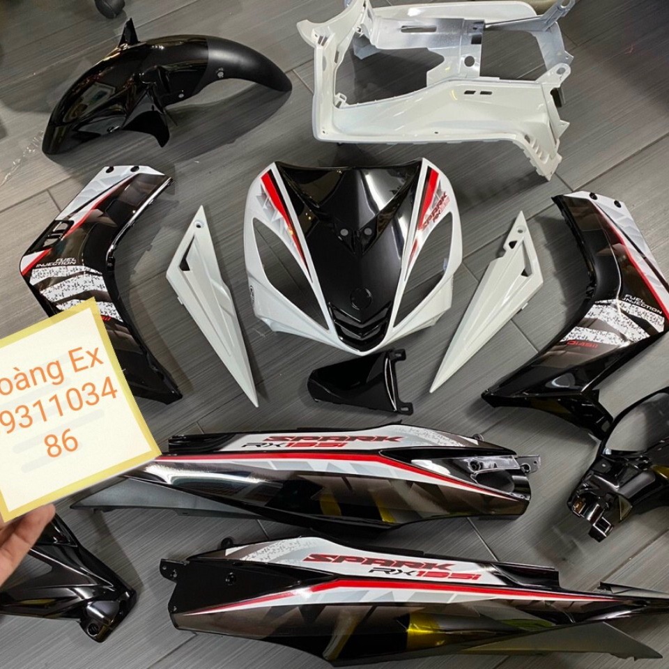 [HCM]Dàn áo Exciter 2010 màu trắng đen 12 món