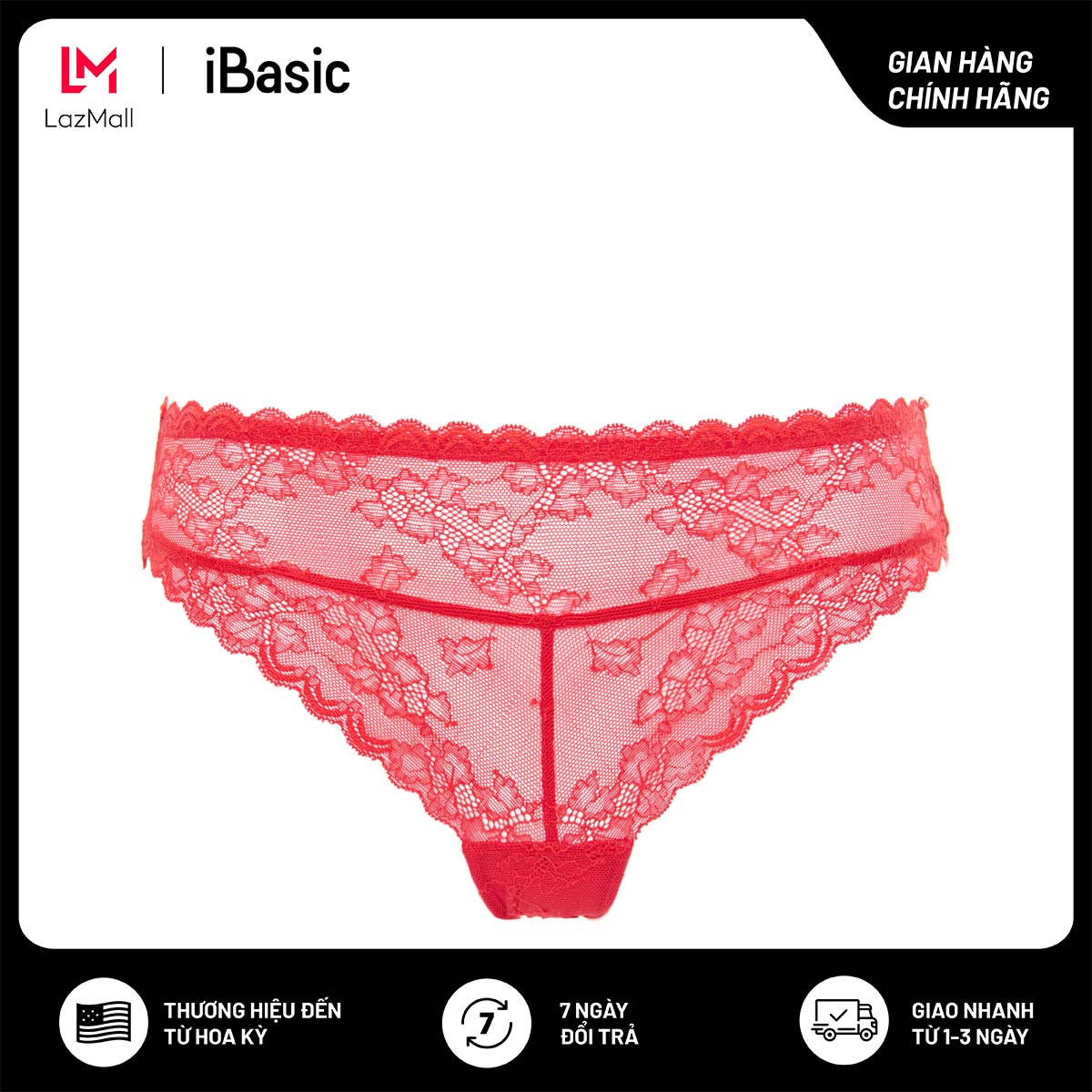 Quần lót nữ ren bikini ibasic panw136