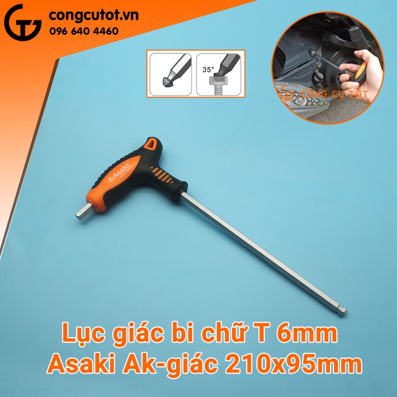 Lục Giác Bi Cầm Tay Asaki 6mm
