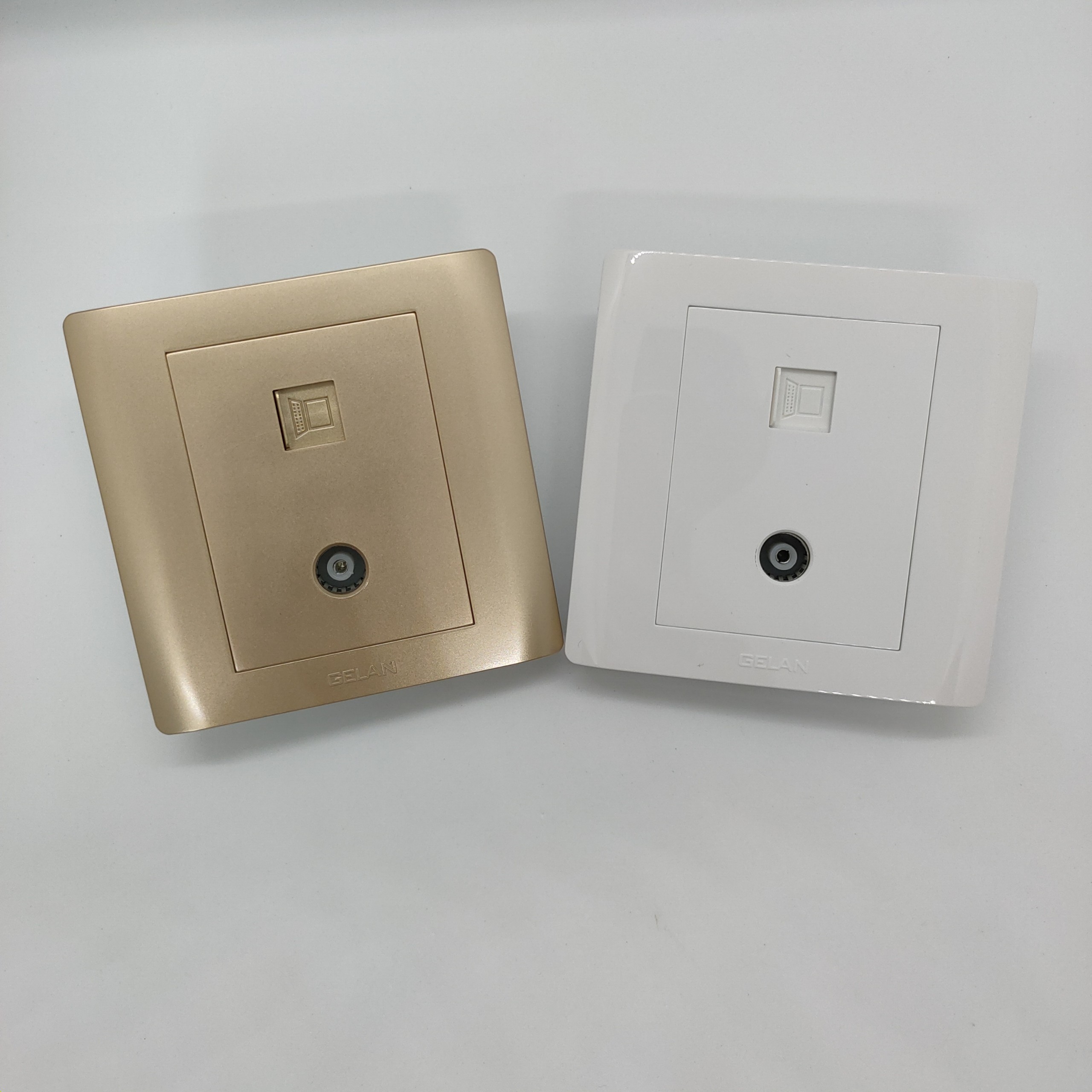 Ổ cắm TV + ổ cắm mạng Gelan