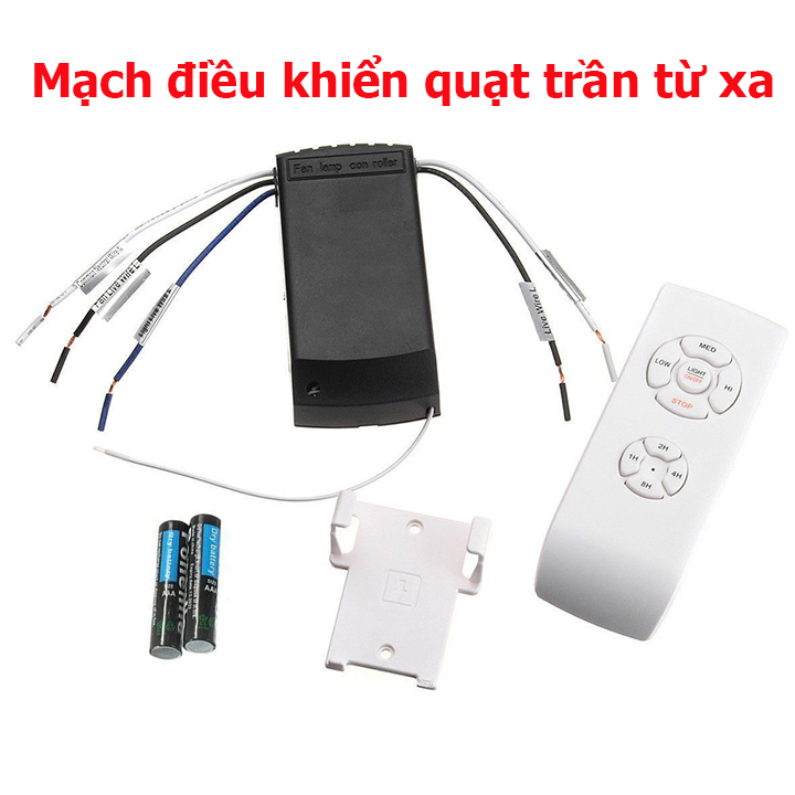 Bộ mạch điều khiển quạt trần từ xa gồm remote + mạch, bo mạch điều khiển quạt trần, công tắc điều khiển từ xa quạt trần