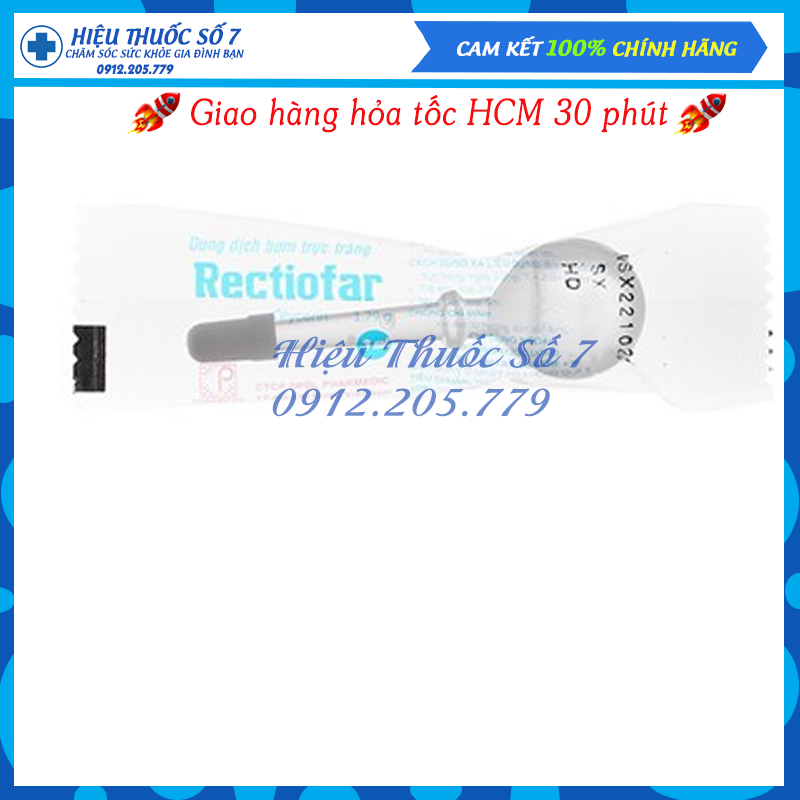 Ống bơm trực tràng RECTIOFAR 3ml và 5ml (giá cho nguyên hộp)