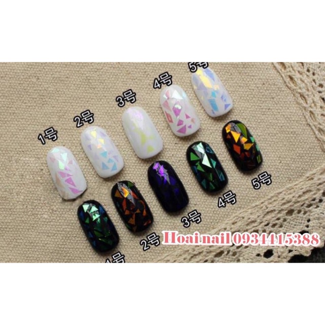 Set giấy thuỷ tinh 5 màu Phụ kiện Nail