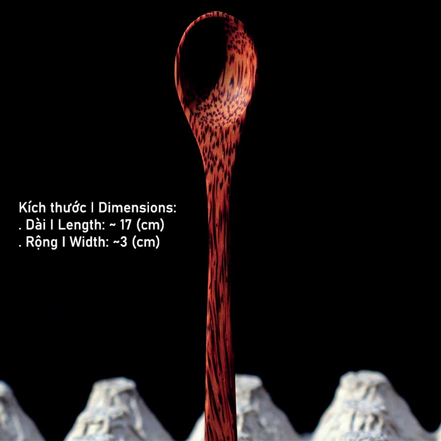 Wooden coconut spoon (size ~17x3 (cm))