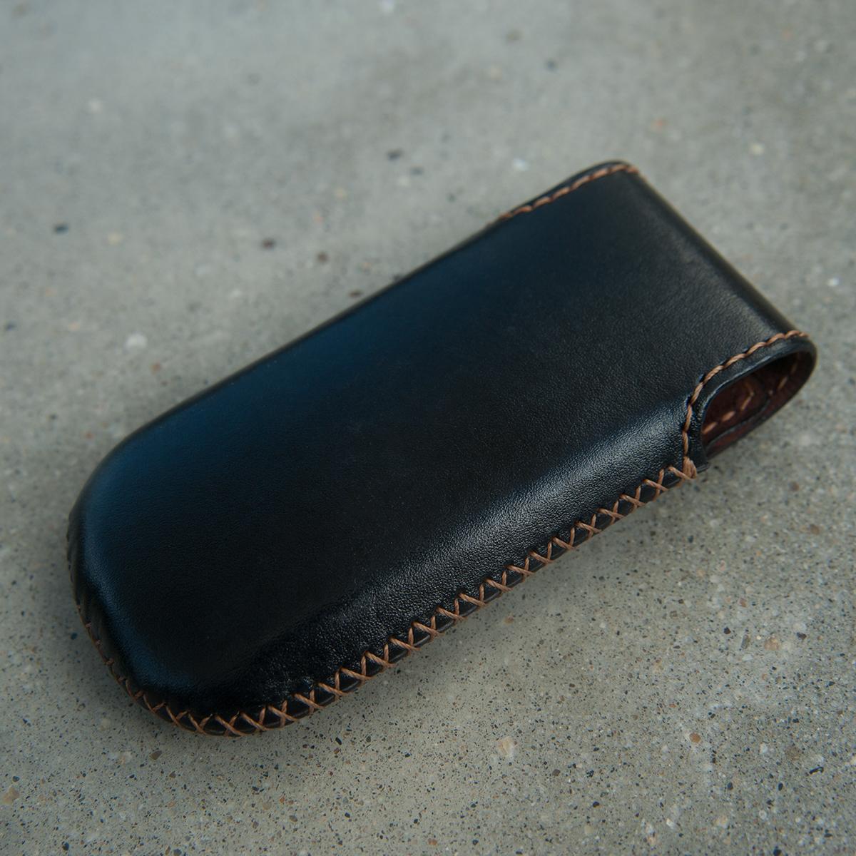 Bao da Nokia 8800 có nắp gập - Da bò thật - Đồ da handmade DTLEATHER DB205