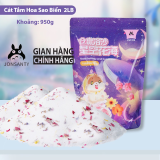 Cát tắm cho chuột hamster hoa sao biển hãng JONSANTY cát silica tự nhiên thumbnail