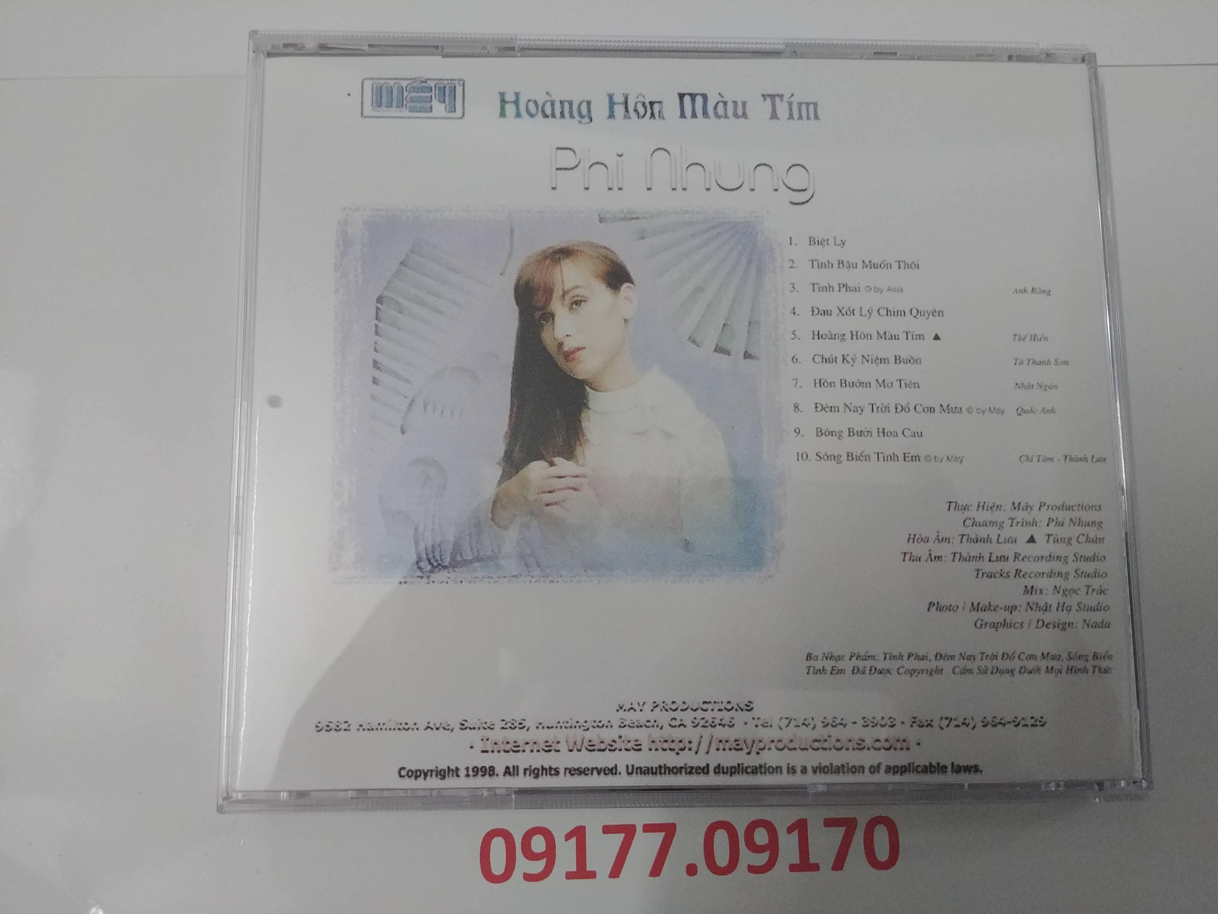 CD Hoàng Hôn Màu Tím - Phi Nhung - MâyCD