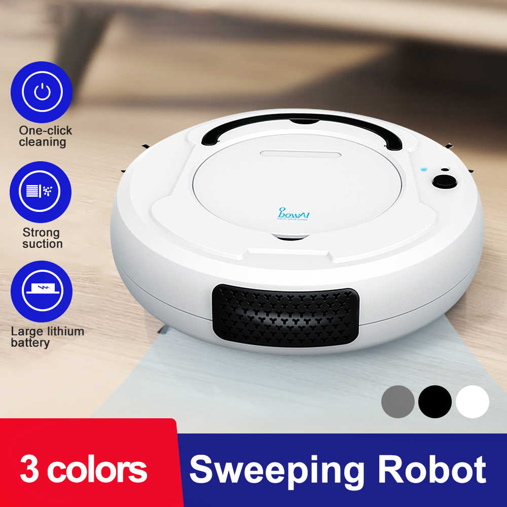 Robot Hut Bui Robot Hút Bụi Robot Lau Nha Máy Hút Bụi Thông Minh - Hút sạch Cát Bụi Lông Chó Mèo Tóc rụng Giấy - Chống Rơi