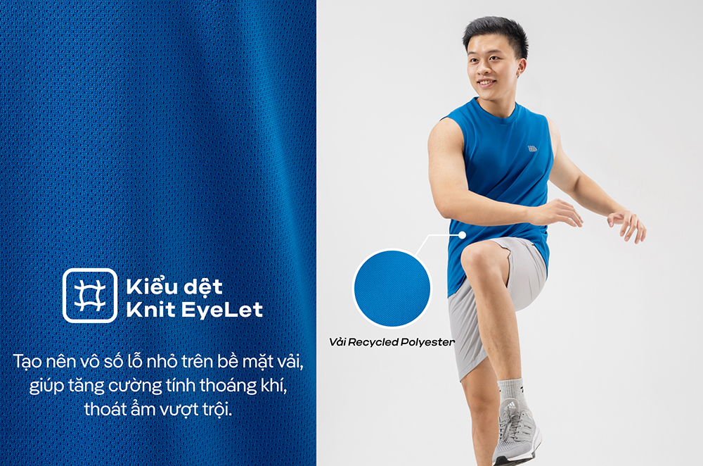 Áo sát nách Sleeveless tanktop thể thao Active Essentials thấm hút Coolmate