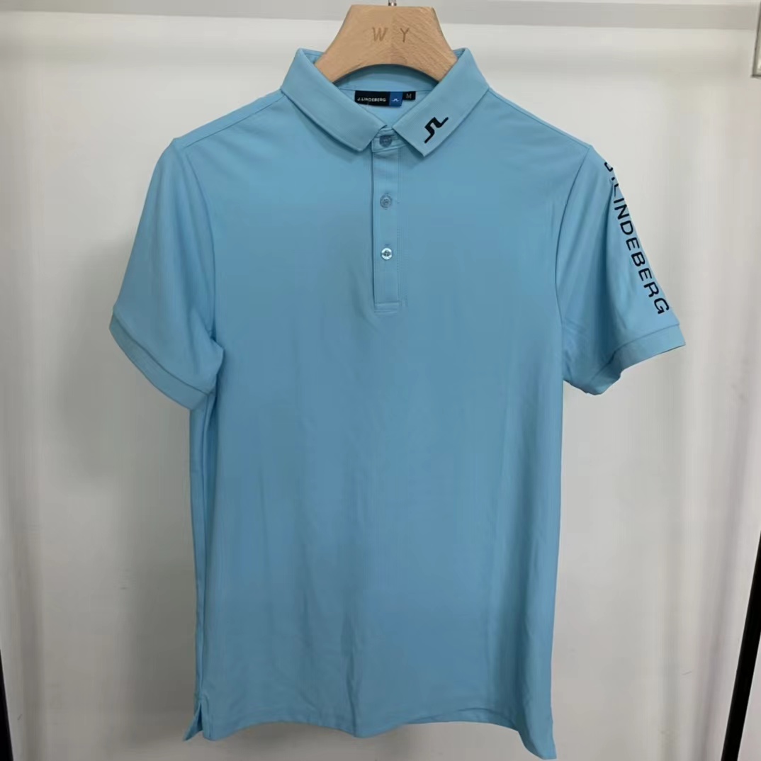 J. lindeberg golf áo thun nữ tay ngắn nam mùa hè thoải mái thể thao áo golf trang phục nam thoáng áo số 1