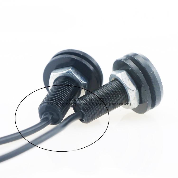 Bộ 2 đèn xi nhan nút áo lớn cho xe máy - Sáng Đỏ