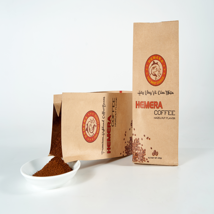 [HCM]Cà Phê Rang Xay Hazelnut Hemera (gói 250gr)