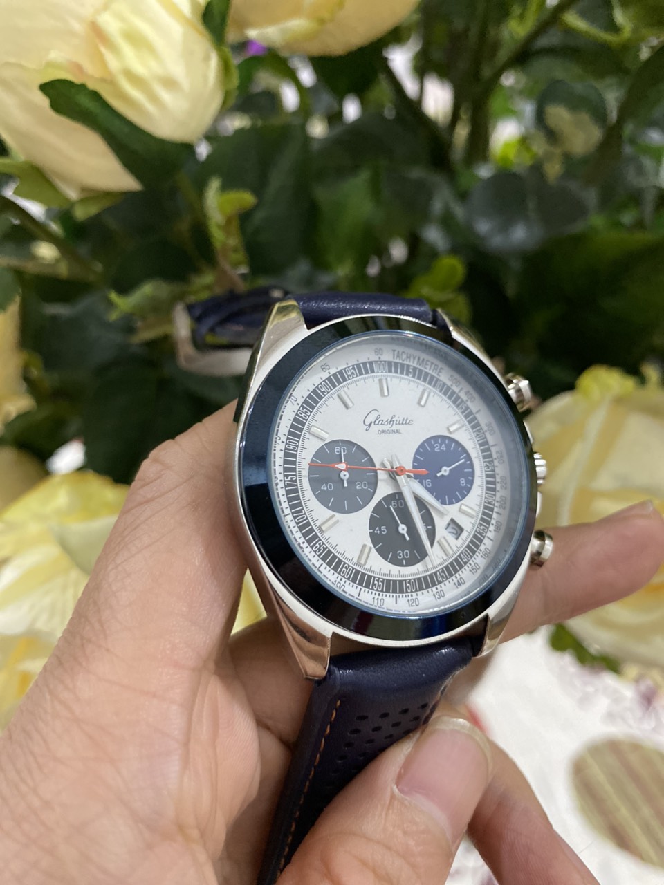 Đồng hồ nam Glashutte dây da cao cấp