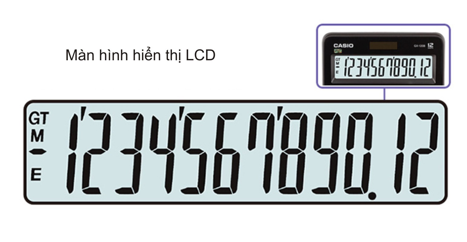 [HCM]Máy tính  văn phòng 12 số Casio AX-12B (Đen)
