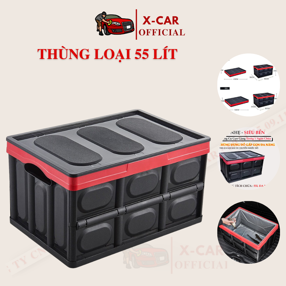 Thùng đựng đồ cốp sau ô tô – thùng đựng đồ gấp gọn