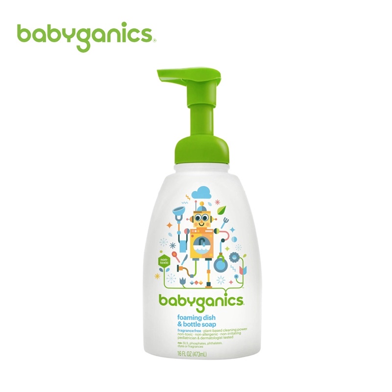 Nước rửa bình sữa Babyganics Mỹ 473ml vòi xịt