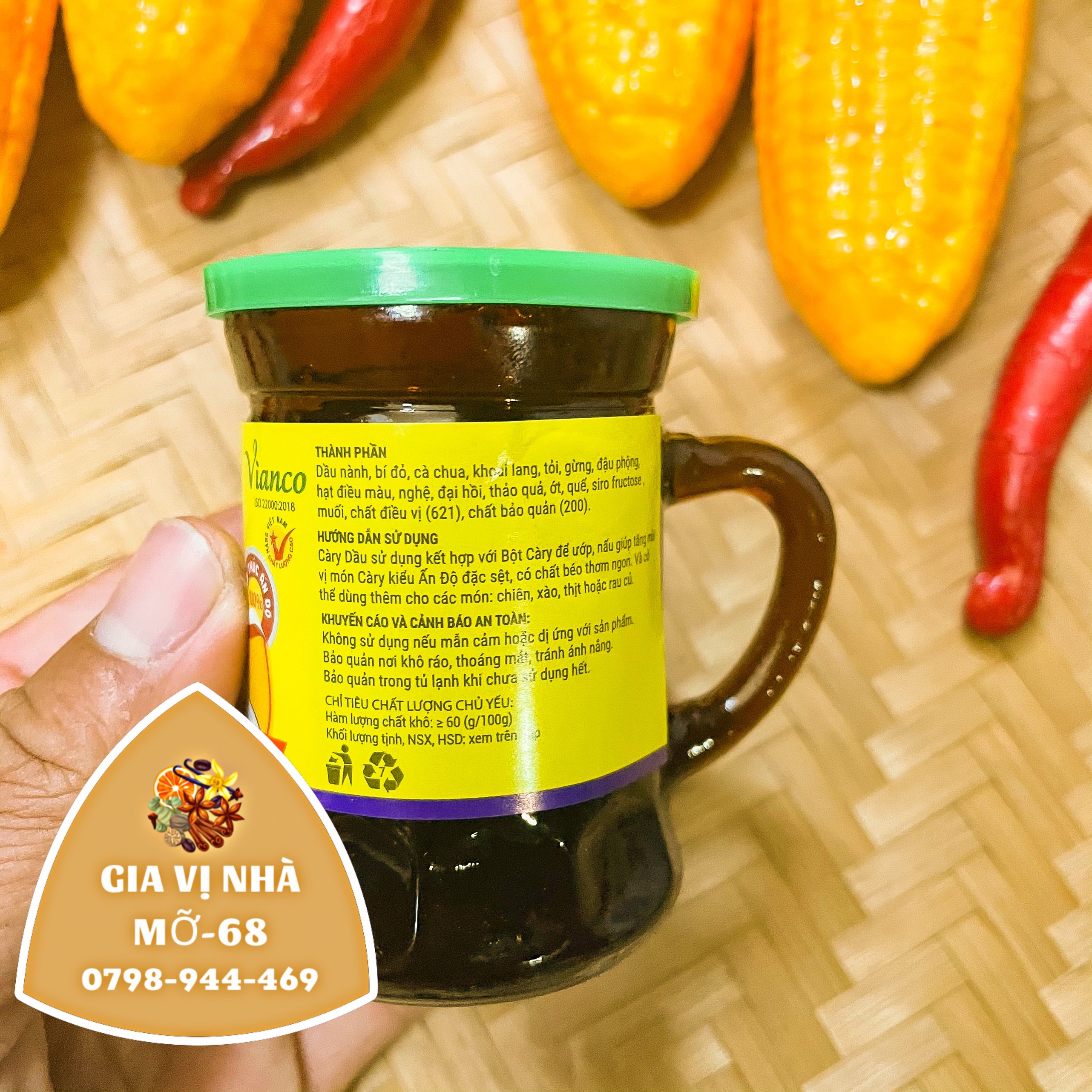 CÀ RI DẦU VIANCO (CHUYÊN NẤU CARI )-LỌ 50GR