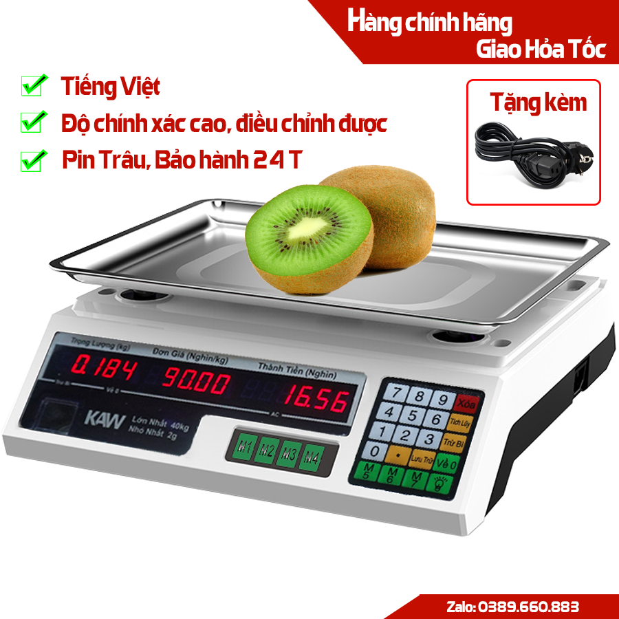 Cân điện tử, Cân điện tử có chuẩn không - Cân điện tử tính giá loại 40kg chất lượng tốt, siêu chuẩn xác, chống nước, thiết kế thông minh, bền bỉ - Bảo hành uy tín 1 đổi 1