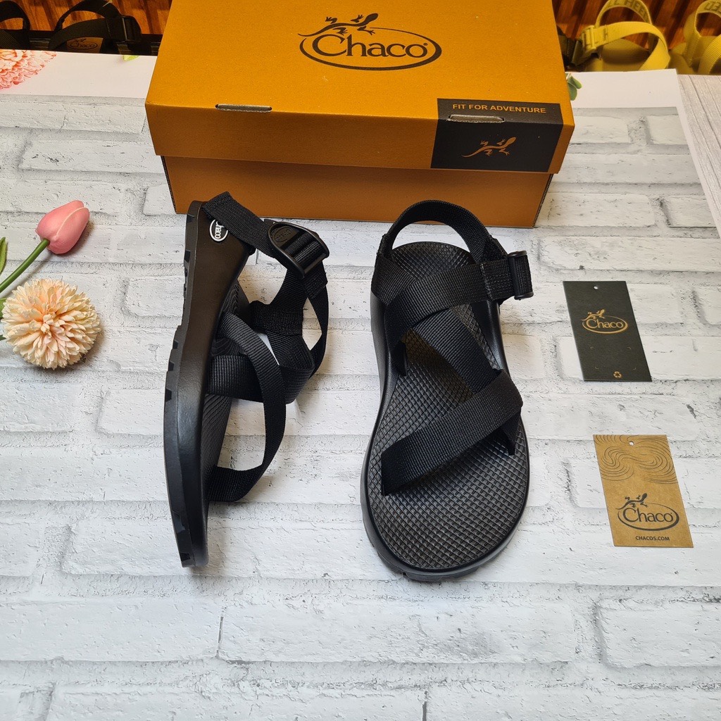 Sandal chaco quai dù màu đen đủ size nam nữ
