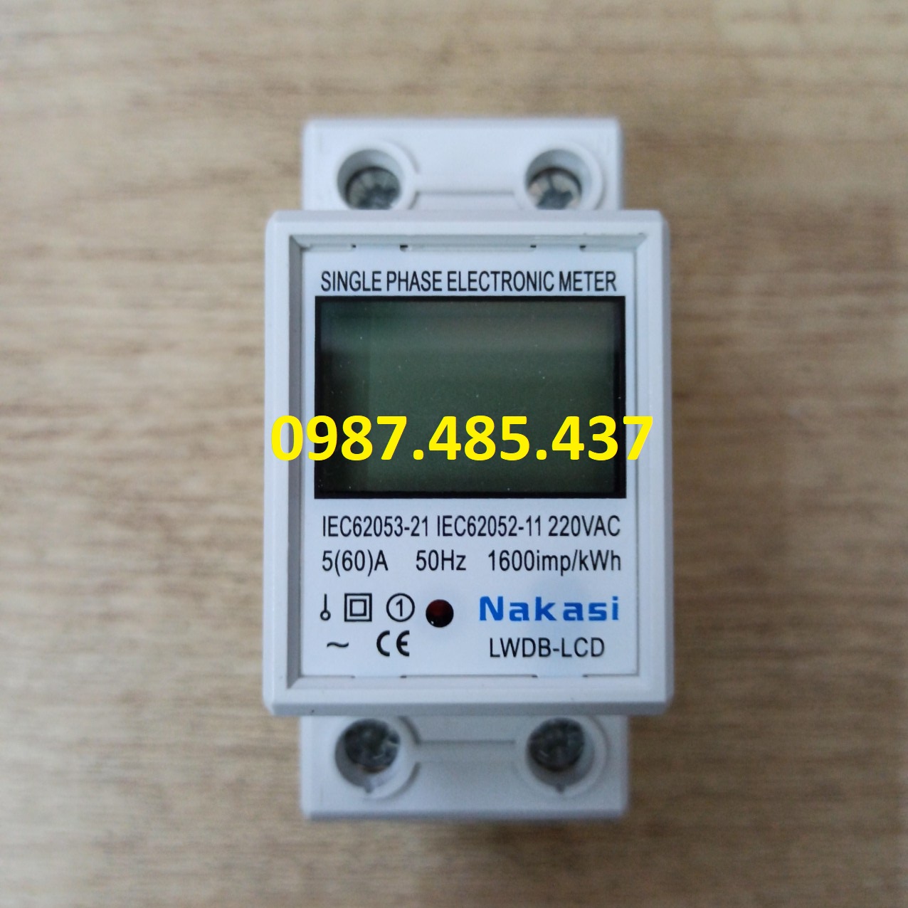 Công tơ điện tử có 1 pha 220V-60A Nakasi