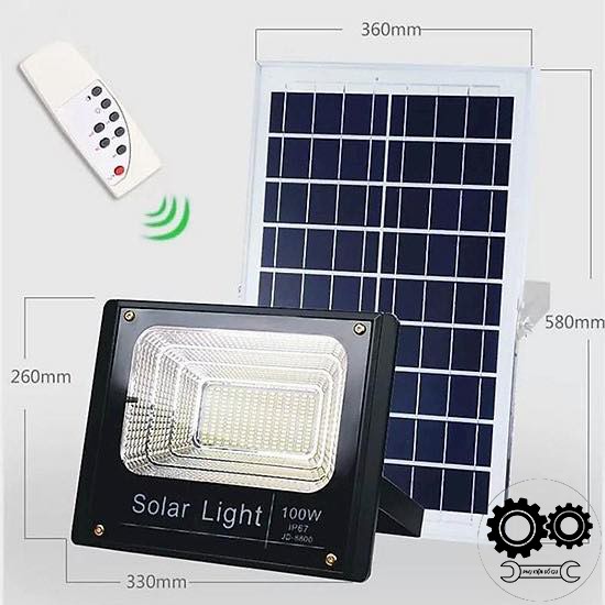 Đèn 100w năng lượng mặt trời - đèn pha năng lượng mặt trời 100w giảm giá chỉ còn 790k- solar light 100w