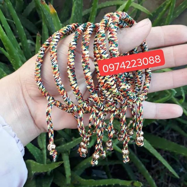 Vòng tay chỉ ngũ sắc may mắn