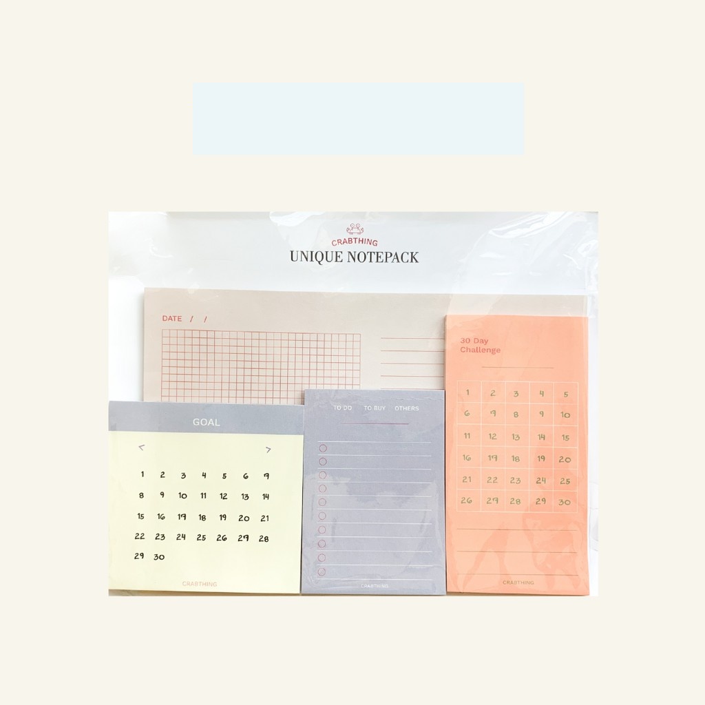 Unique Notepack - Tập 4 loại giấy note - 120 Tờ