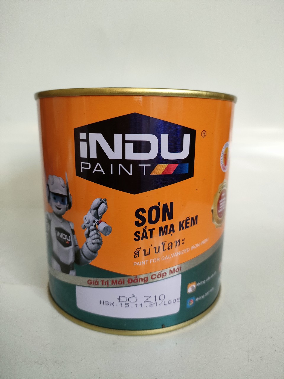 SƠN SẮT MẠ KẼM INDU Z10 MÀU ĐỎ LON 800ML