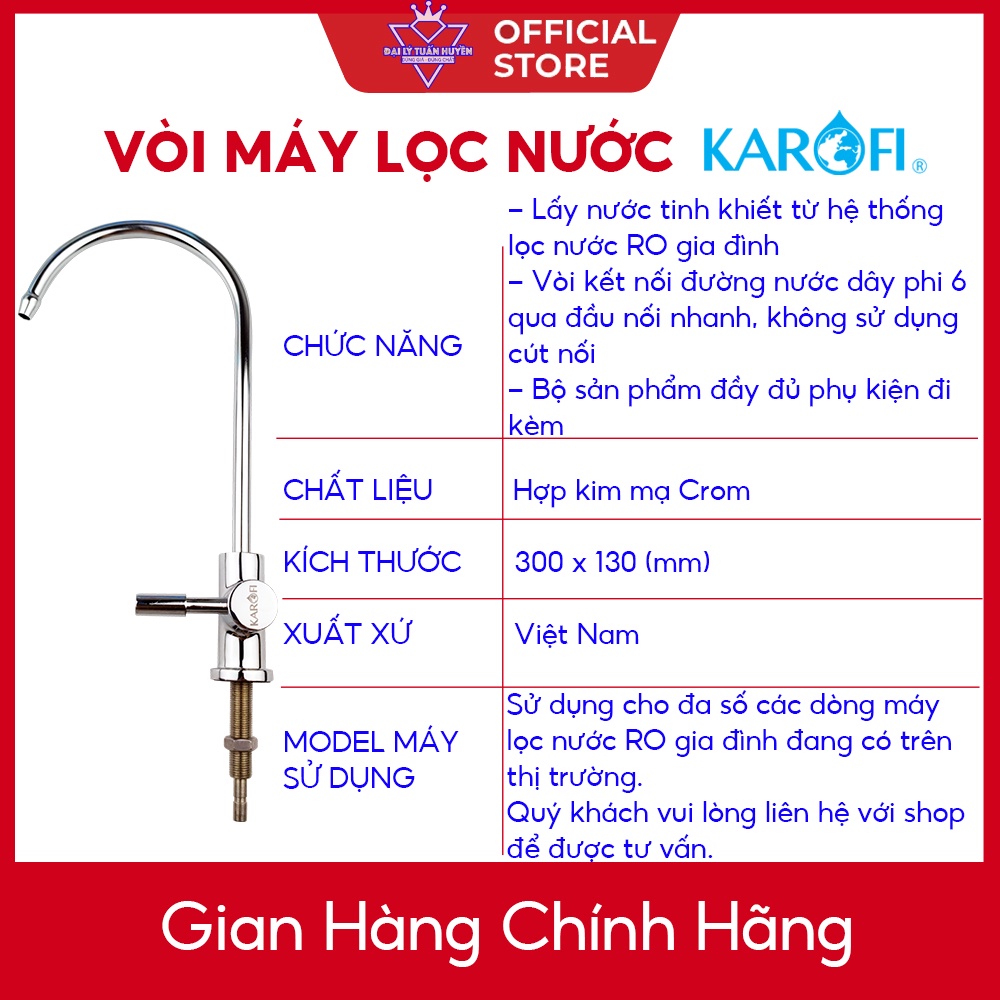 Vòi máy lọc nước RO Karofi