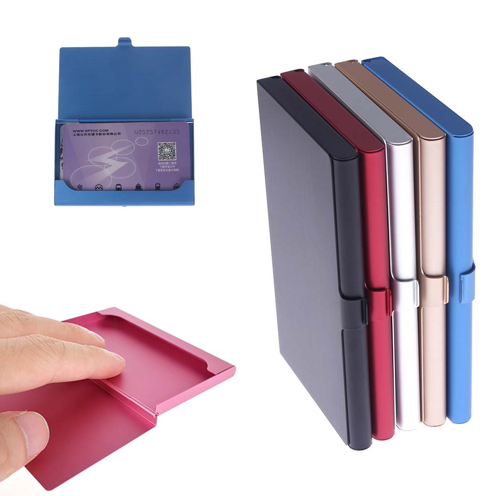 DXNZVA Sáng tạo Kim khí Hợp kim nhôm Ví tiền ID tín dụng Hộp Hộp đựng thẻ Hộp đựng danh thiếp Chủ thẻ Thẻ tên