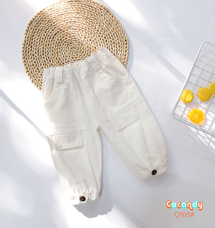 Cocandy Official Store Quần cho bé chất liệu kaki màu trắng