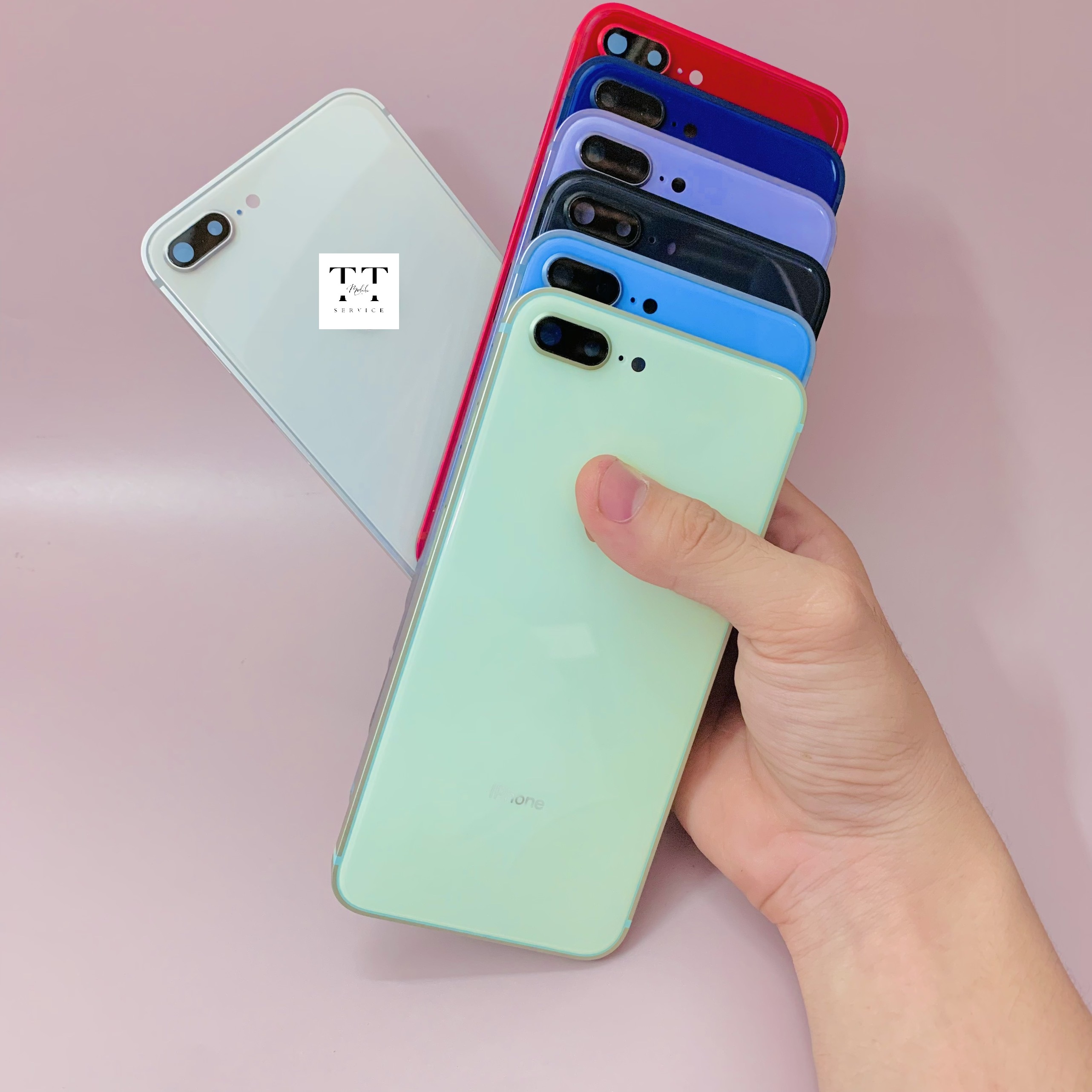 Vỏ viền vuông dành cho ip 7plus độ lên 8plus đủ màu cực đẹp
