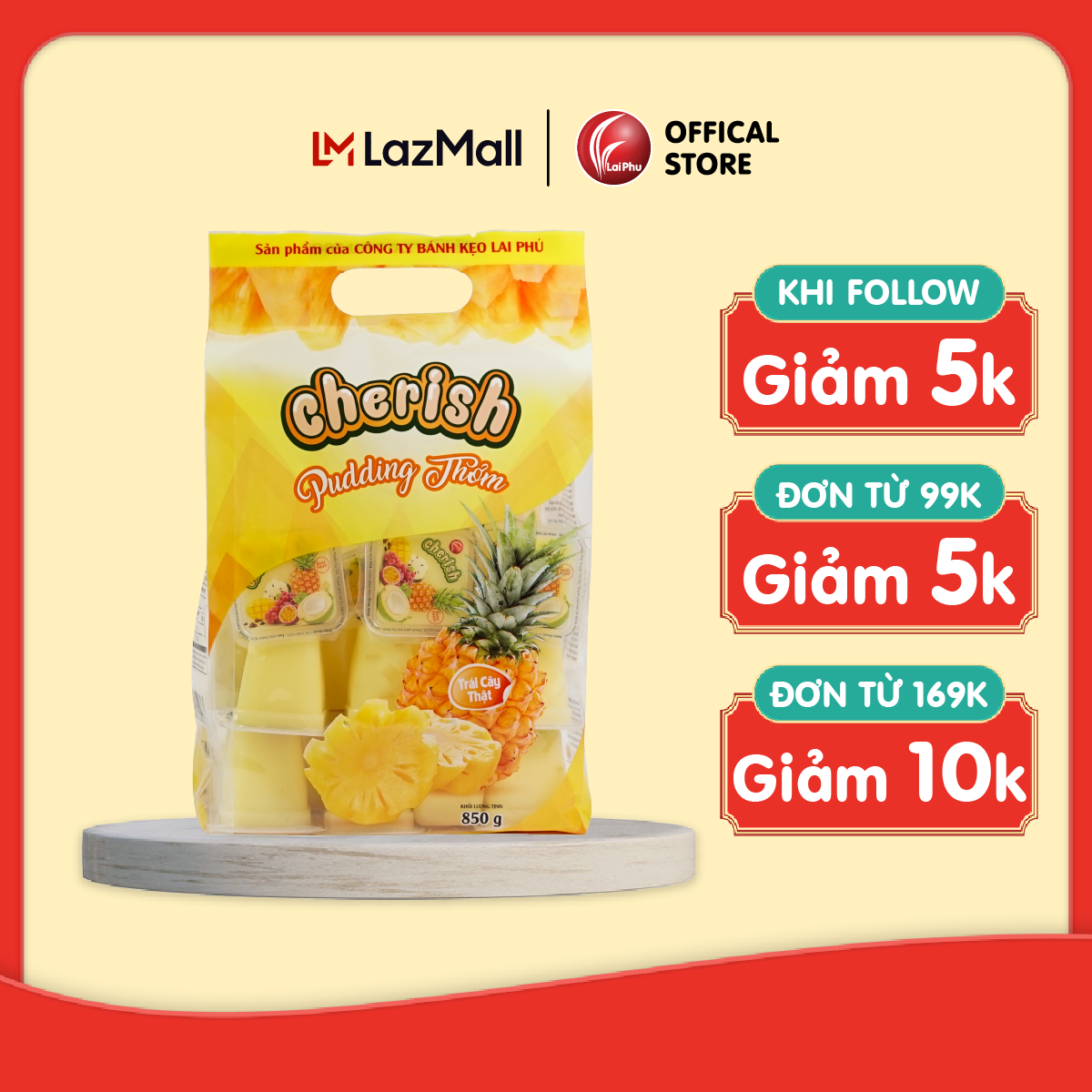 Thạch Pudding Cherish Vị Thơm 850.5 G