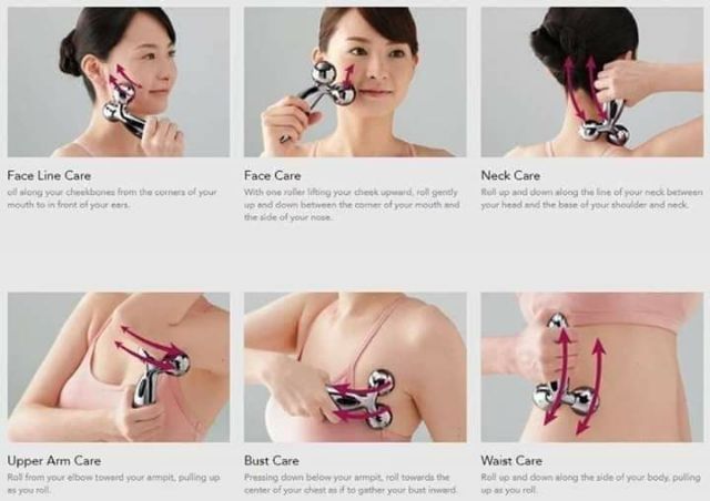 [Loại Lớn] Cây Lăn Massage Mặt Giúp 3D Giúp Nâng Cơ Thon Gọn Mặt
