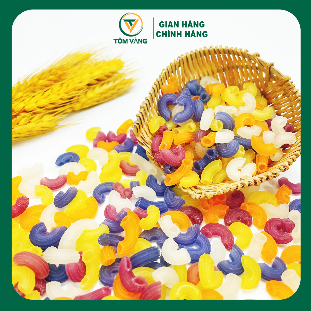 Nui Ngũ Sắc Tôm Vàng (Túi 500gr ) - Tôm Vàng