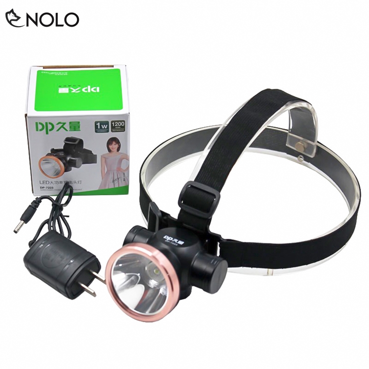 Dp7223 rechargeable battery 1W head light kit 1200mAh battery with 2 bright light
