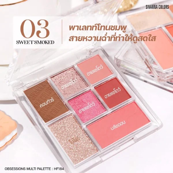 Bảng Phấn Mắt 7 Ô Sivanna Obsessions Multi Palette HF184 ( MÃ 60)