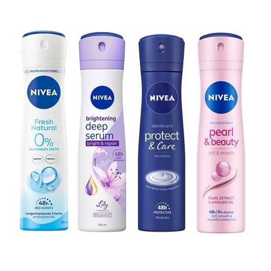 Xịt Khử Mùi Toàn Thân CHo Nữ Nivea 48h 150ml
