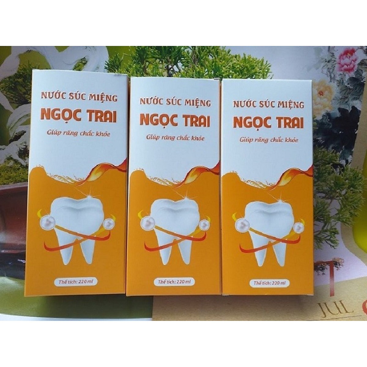 [COMBO 3 CHAI] NƯỚC SÚC MIỆNG NGỌC TRAI- GIÚP RĂNG CHẮC KHỎE