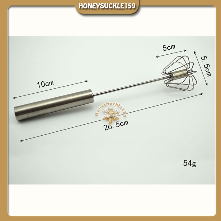 Cây Đánh Trứng Inox Trục Tự Xoay 25CM