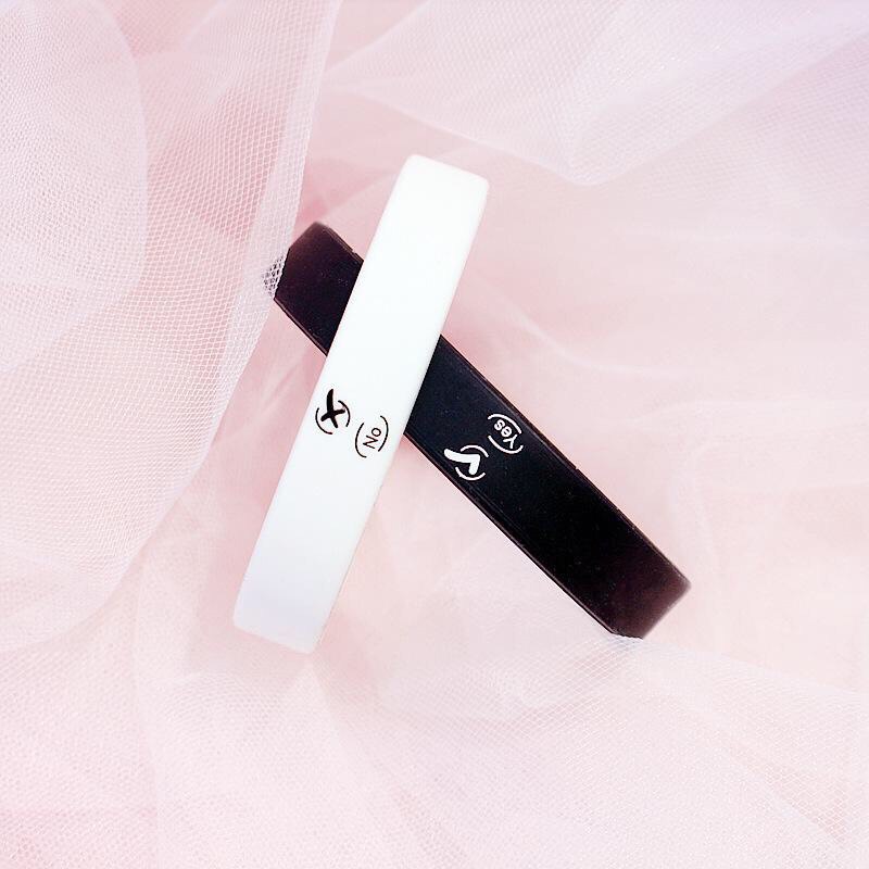 Vòng tay silicon Ulzzang Yes No V902