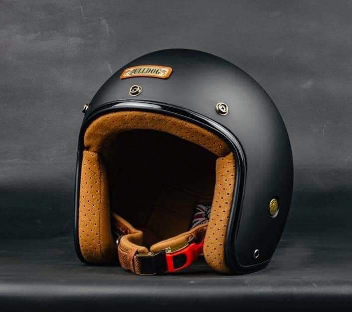 Mũ bảo hiểm 3/4 Bulldog Perro 4U tặng khăn trùm đầu